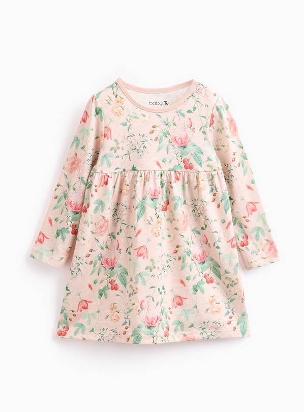 Pink Floral Dress 9-12 months